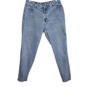 Vintage Faded Glory Mom Jeans Light Wash High Waist Denim Retro Women's 18 Tall